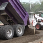 Aug 26/27 2018 Optimist Park Renovations, Continue Leveling Top Soil, More Top Soil added, Digging/Leveling Base Lines/Start Level Shale