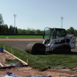 Sept 5 2018 Optimist Park Field Renovations, Placing New Sod/Leveling!