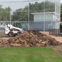 2018 Aug 23/24/25 Optimist Park Field Renovations Top Soil Leveling 